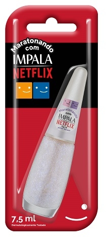 ESMALTE IMPALA NETFLIX TOP 10 GLITTER FLOCADO 7,5mL