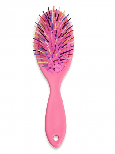 Escova Cabelo Oval Colorful Pink Santa Clara