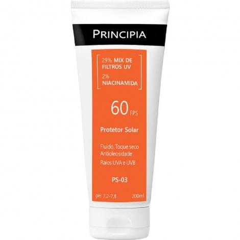 Protetor Sol Principia Ps-03 Corporal Fps60 Fluido Toque Seco 200Ml