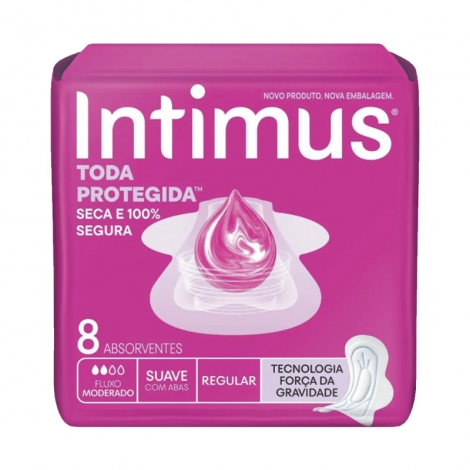 INTIMUS GEL ABSORVENTE NORMAL SUAVE SEM ABAS x 8