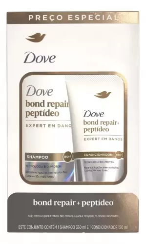 Kit Dove Shampoo 350ml + Condicionador 150ml Bond Intense Repair