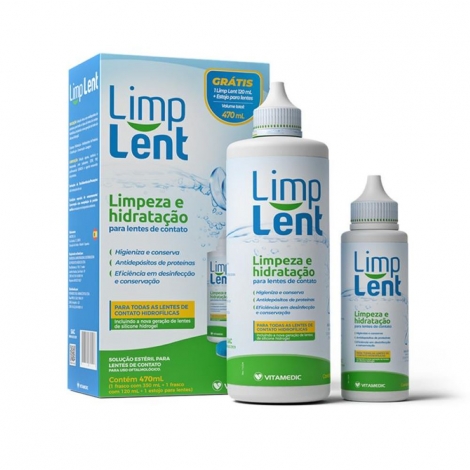 Solução para lentes de contato Kit Leve 350Ml+120Ml Grátis Estojo Lentes 470ml