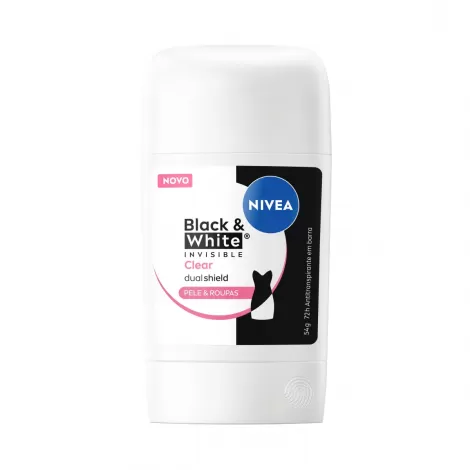 Nivea Desodorante Stick Antitranspirante Black & White Invisible Clear 54g
