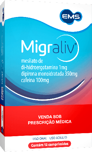 Migraliv EMS 1mg + 350mg + 100mg | 12 Comprimidos