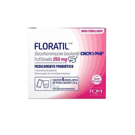 Floratil AT 250mg FQM 6 Envelopes Pó Tutti Frutti