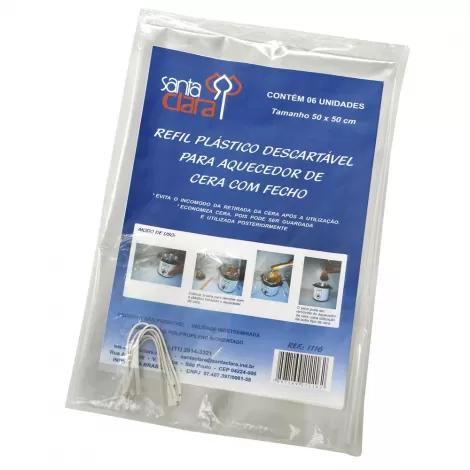 Refil Plastico descartavel para Aquecedor de Cera 6 unidade 50x50cm
