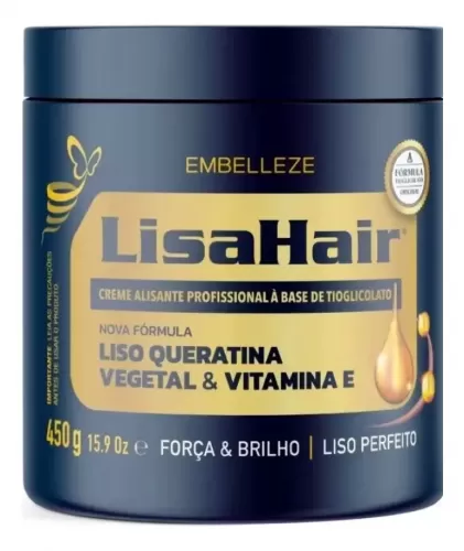 Creme Alisante LisaHair Liso Queratina 450g