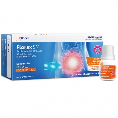 Florax SM Pediátrico 50 Milhões/ml 5 flaconetes de 5ml