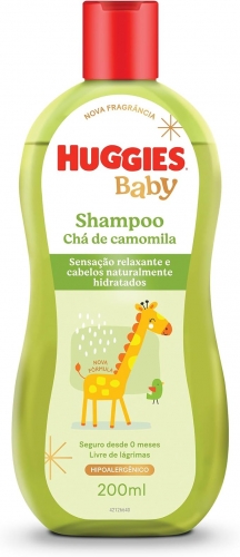 Shampoo Infantil Huggies Turma da Mônica Camomila e Aloé Vera 200ml
