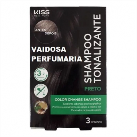 Shampoo Tonalizante Preto Kiss Ny