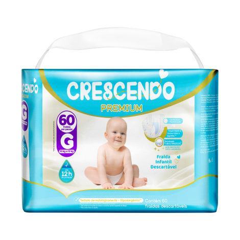 Fralda Crescendo Premium Bag G 60Un