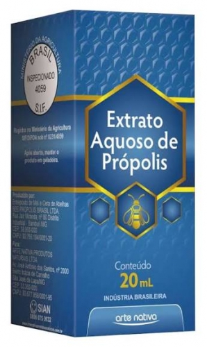 EXTRATO DE PROPOLIS AQUOSO ( PROPOLIS VERDE)  20ML ARTE NATIVA