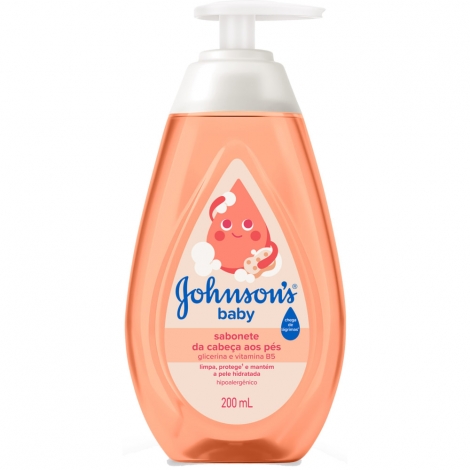 Sabonete Líquido Johnson\'s Baby Glicerinado da Cabeça aos Pés 200ml