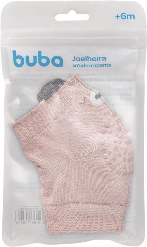 Joelheira Antiderrapante Buba Urso Rosa