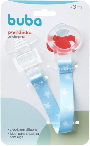 Prendedor De Chupeta buba Estrelas Azul