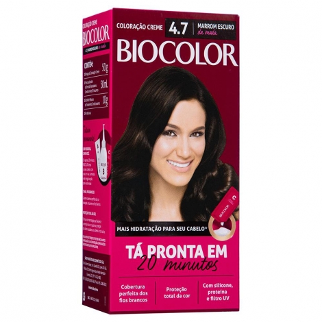 Kit Tintura Biocolor Mini Marron Escuro 4.7 50g
