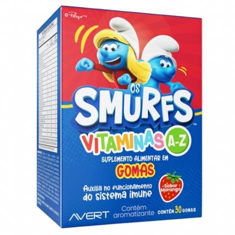 Smurfs Vitamina Morango 30 Gomas