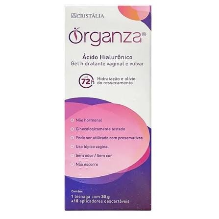 Gel hidratante vaginal e vulvar 30G com 10 Aplicadores Organza