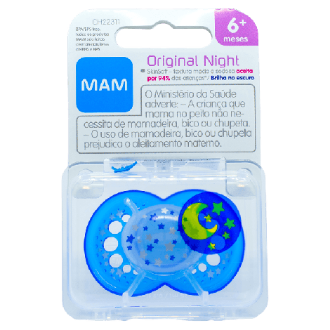 Chupeta MAM Night Night 6+ meses, azul