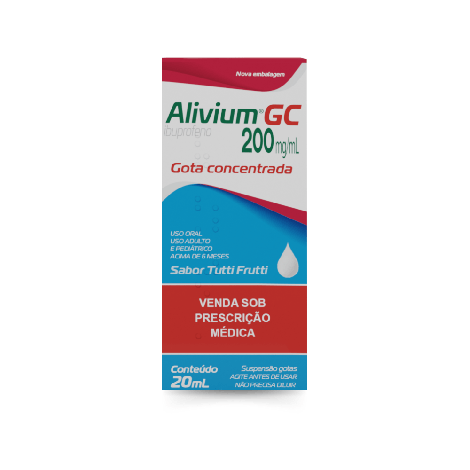 Alivium Ibuprofeno 200mg/ml Suspensão Gotas 20ml