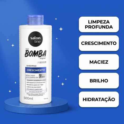 Shampoo Salon Line SOS Bomba Original Explosão de Crescimento 500ml