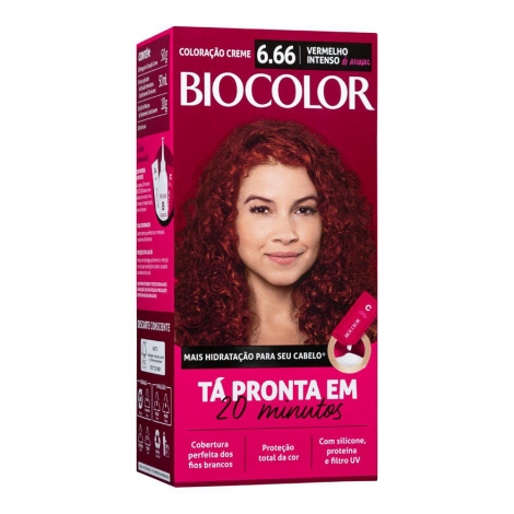 Kit tintura Biocolor Mini Vermelho Intenso 6.66 50g