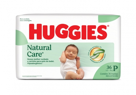 Fralda Huggies Natural Care P 36 Unidades