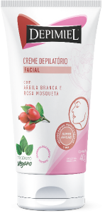 Creme Depilatório Facial 40G Argila Branca e Rosa Mosqueta Depimiel