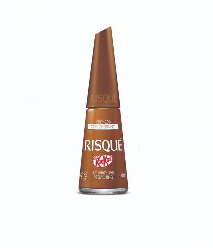 Esmalte Risque Nu Cremoso Kit Kat So Mais Um Pedacinho