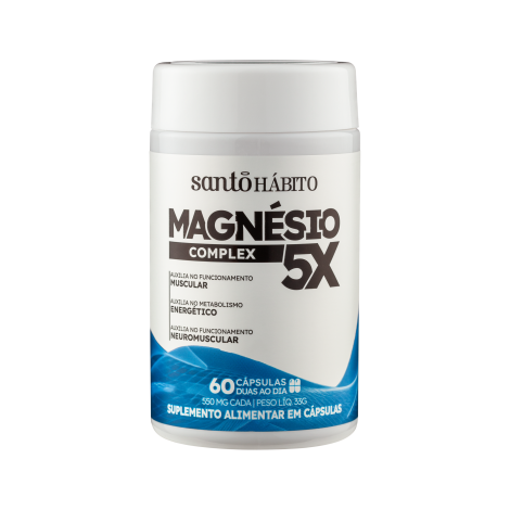 Magnesio Complex 5X com 60 Capsulas Santo Habito