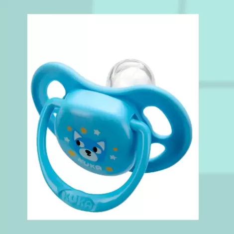 Chupeta Kuka Smart Redondo tamanho 1 0-6 meses Azul