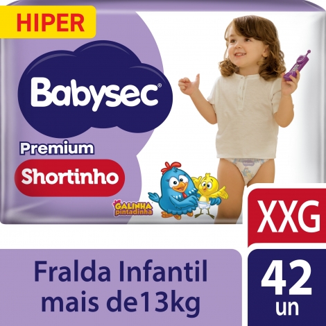 Fralda Babysec Shortinho Hiper Xxg 42Un