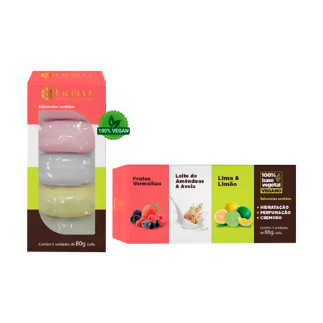 Kit Sabonete Em Barra Vegano 5X80g Biofleur