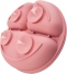 Buba Kit Refeicao Em Silicone Rosa com prato com ventosas, colher e babador