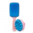 Kit Escovas Color Flex + Massageadora Rosa Bebê e Azul Bebê - Santa Clara