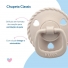 Chupeta Kuka Classic Redonda Bege tamanho 2 +6 meses
